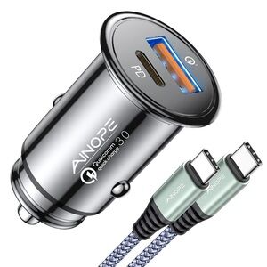 AINOPE All Metal Fast USB Car Charger Adapter